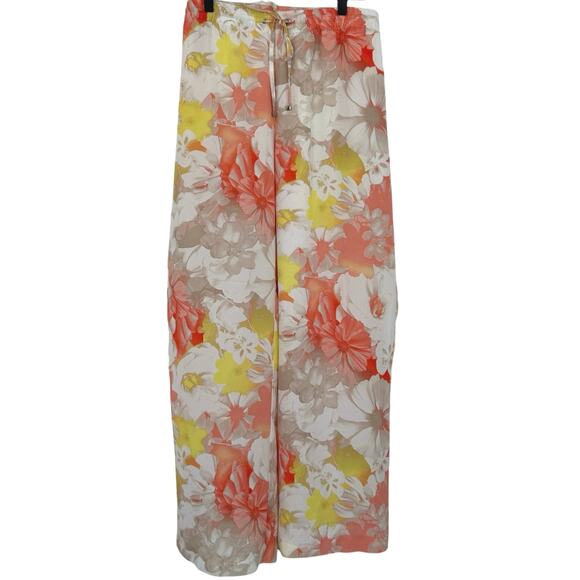 Calvin Klein Pants - Calvin Klein Women Wide Leg Floral Pants Spring Vacation Tropical Size XL NWT